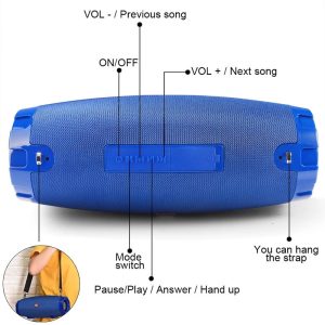 Parlante Portátil Bluetooth T&G TG526