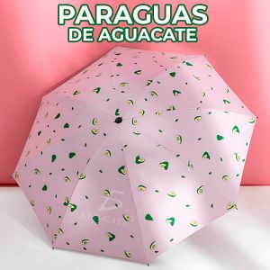 Paraguas Plegable de Aguacate – Divertido, Resistente al Viento y a Prueba de Lluvia